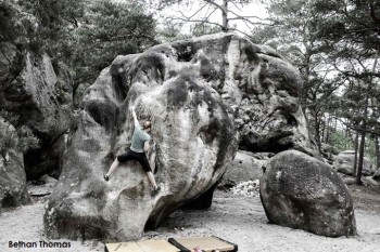 Bouldering in Fontainebleau, France